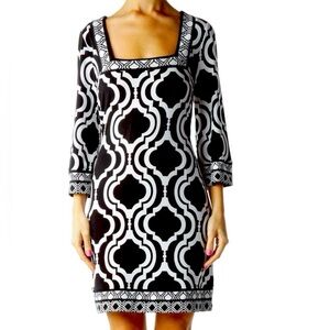 White House Black Market Elegant Patterned Dress